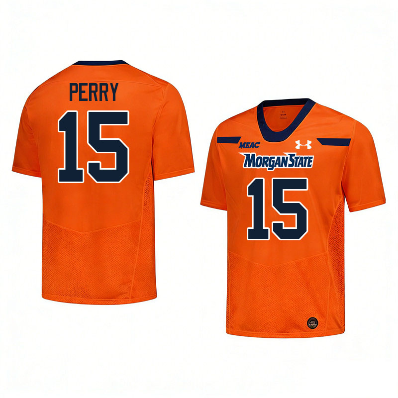 Morgan State Bears #15 Justin Perry College Football Jerseys,Uniforms Stitched-Orange